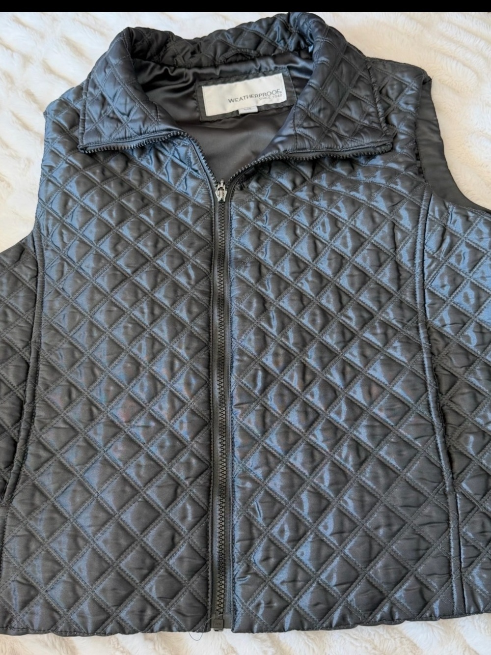 Weatherproof Quilted Black Vest